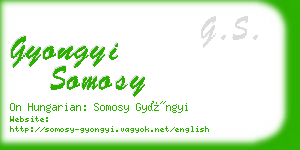 gyongyi somosy business card